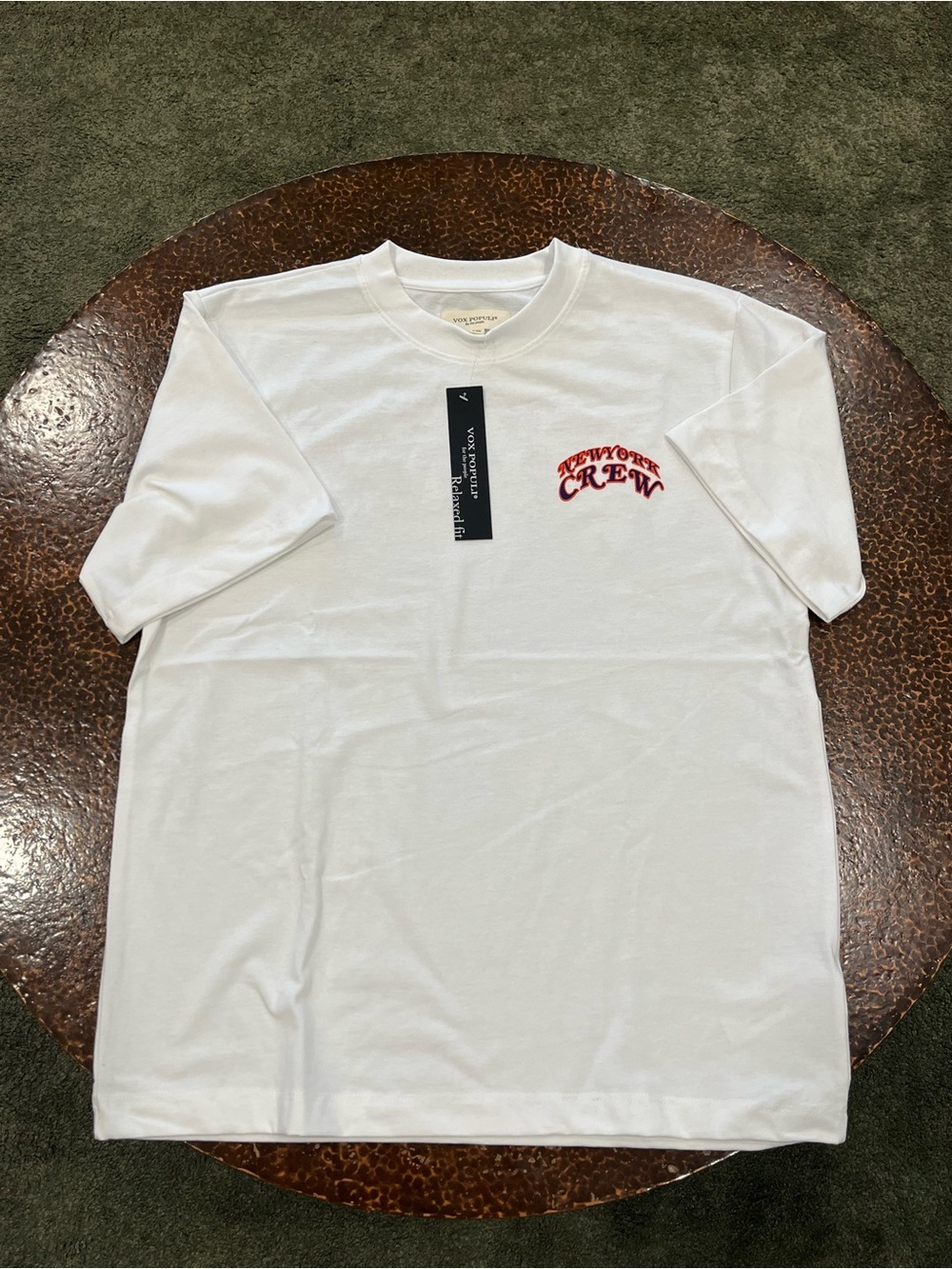 Vox Populi White 'New York Crew' Graphic Tee
